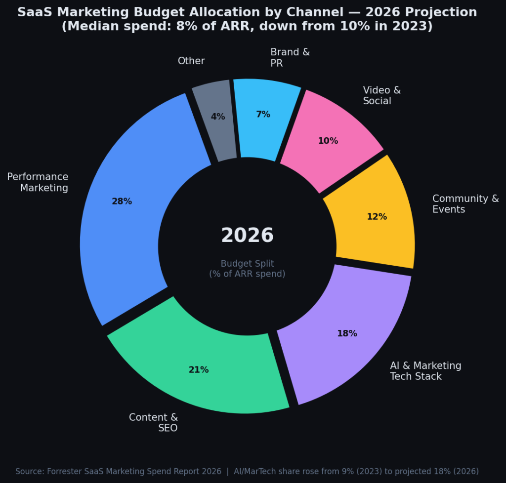 graph3 budget allocation Best SaaS Marketing Statistics