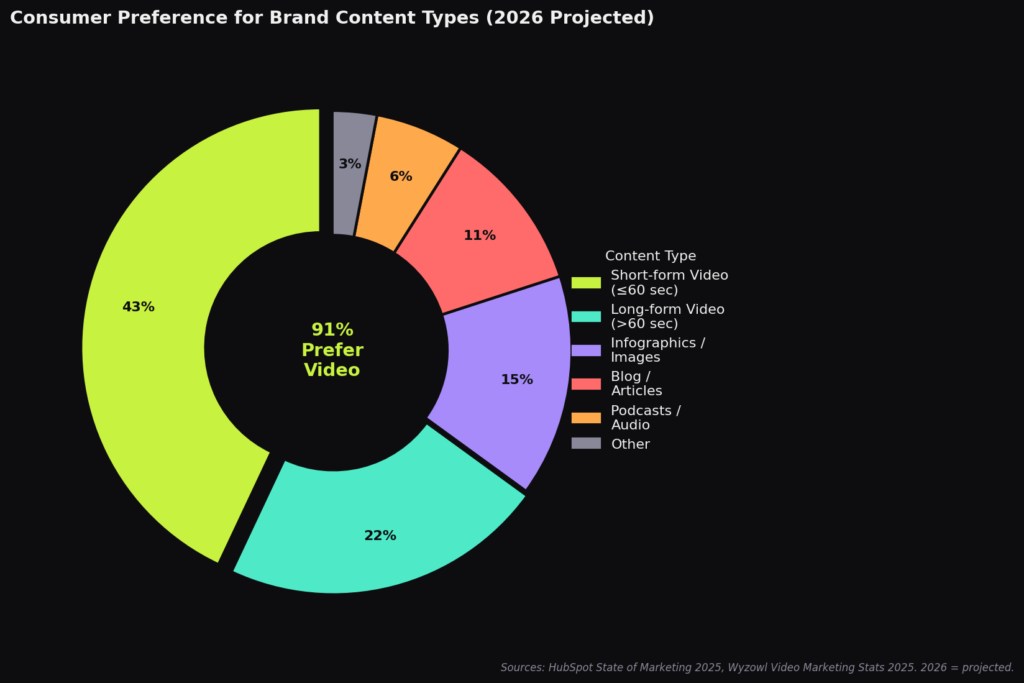 graph3 consumer content preference BEST SOCIAL MEDIA VIDEO STATISTICS