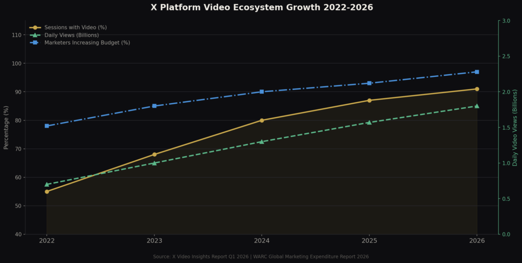 graph4 x video growth TOP TWITTER MARKETING STATISTICS