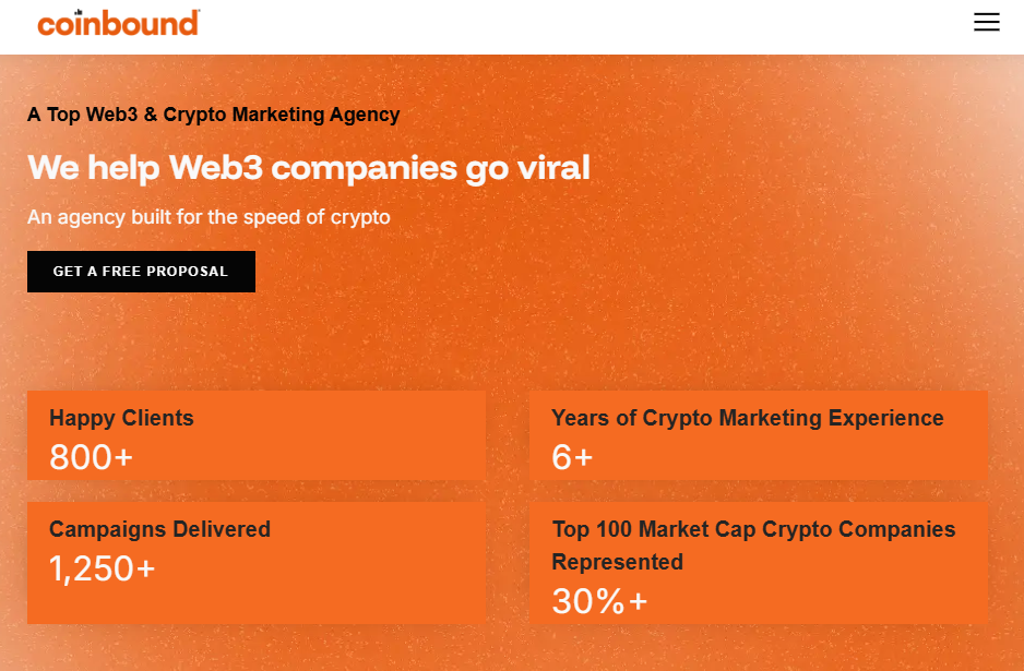 COINBOUND BLOCKCHAIN MARKETING AGENCIES