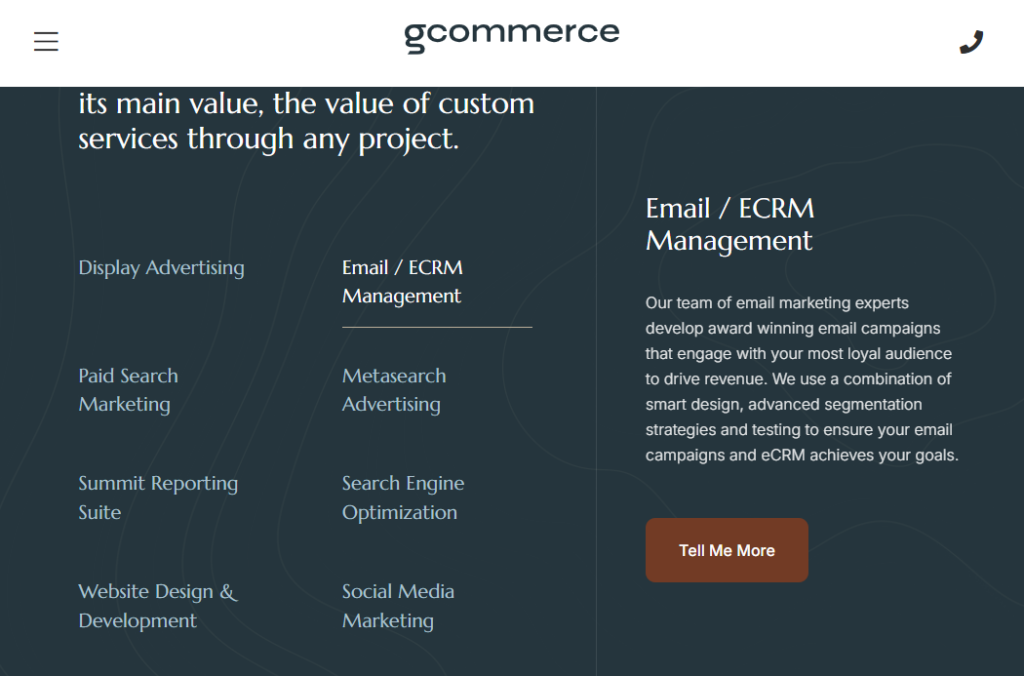GCOMMERCE 1 HOTEL EMAIL MARKETING AGENCIES