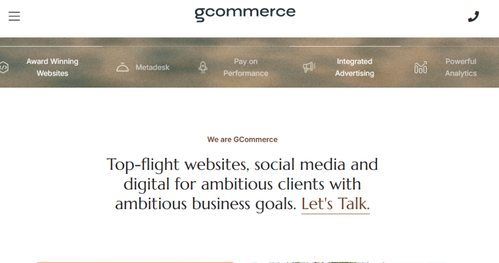 GCOMMERCE 2 HOTEL CONTENT MARKETING AGENCIES