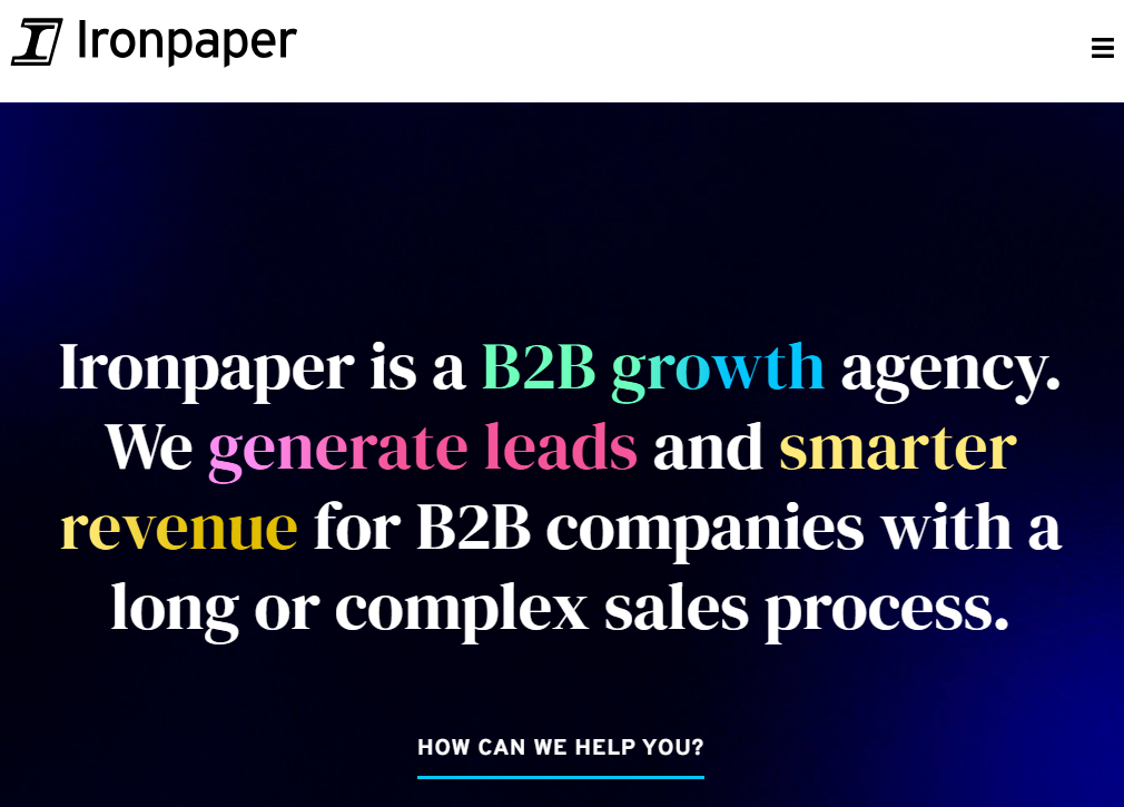 IRONPAPER 1 B2B & PROFESSIONAL SERVICES