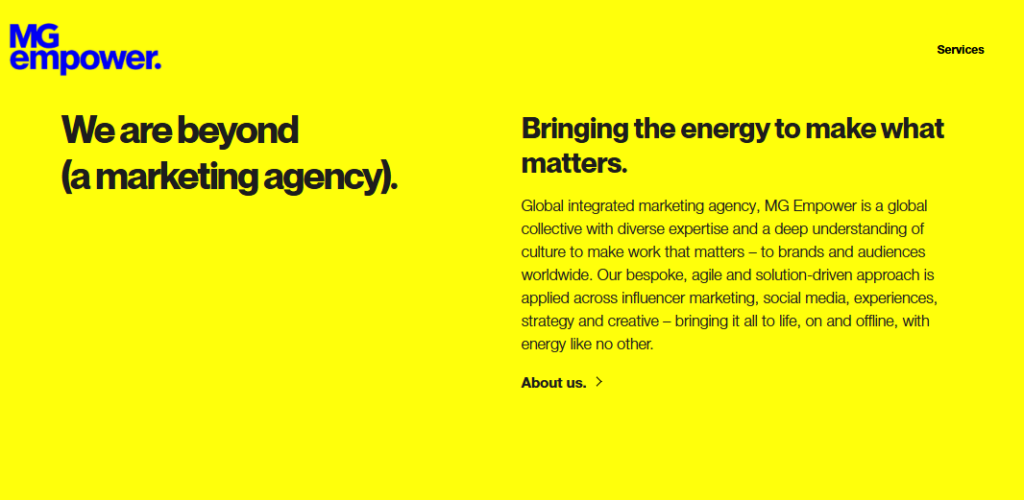 MG EMPOWER BEAUTY DIGITAL MARKETING AGENCIES