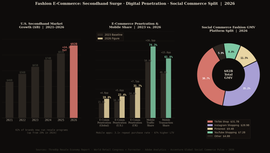 fe graph2 bar donut TOP FASHION E-COMMERCE MARKETING STATISTICS