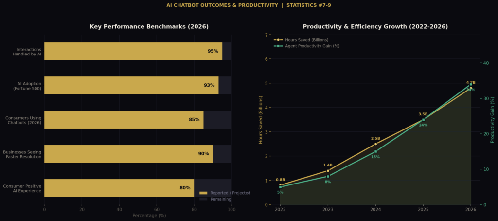 graph3 horizontal line chart TOP AI CHATBOT CUSTOMER SERVICE STATISTICS