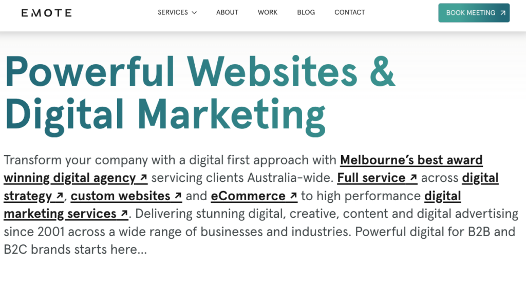 EMOTE Social Media Management Agencies in Melbourne