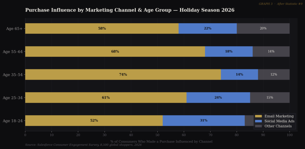 graph3 influence hbar BEST HOLIDAY EMAIL MARKETING STATISTICS