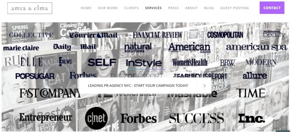 AMRA AND ELMA 21 1
BEST PR FIRMS FOR INVESTOR-BACKED STARTUPS