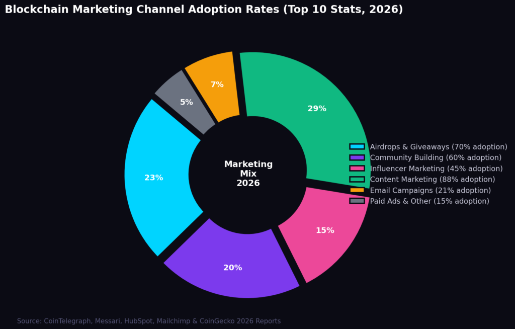 graph2 marketing mix BEST BLOCKCHAIN MARKETING STATISTICS
