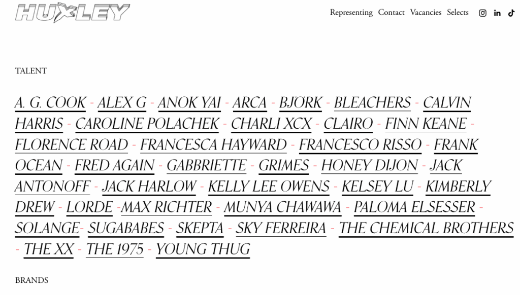 HUXLEY PR FIRMS FOR GLOBAL FASHION HOUSES
