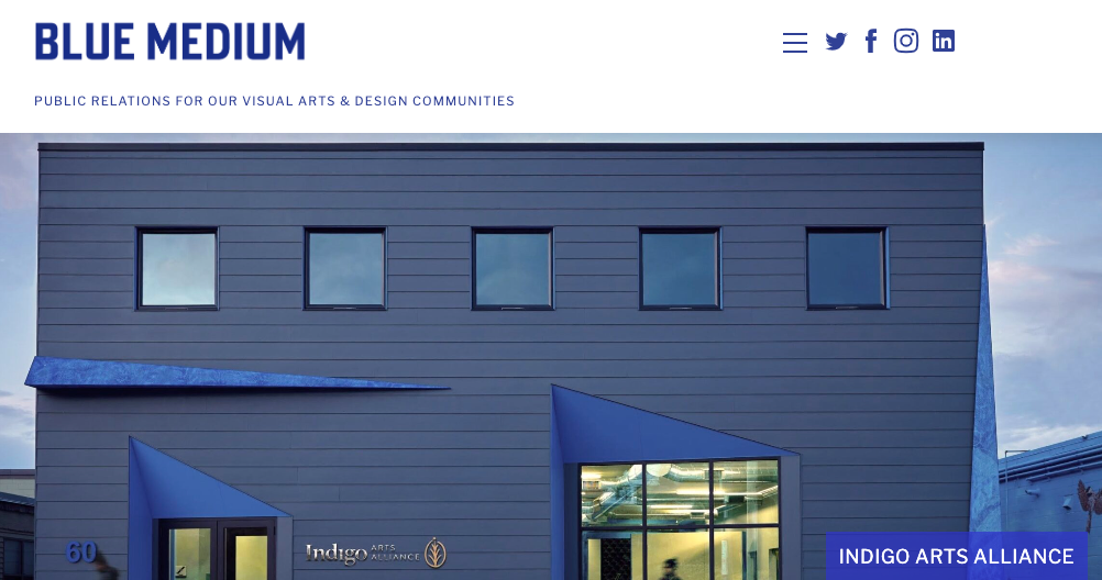 blue medium PR FIRMS FOR ART AND DESIGN COLLECTORS