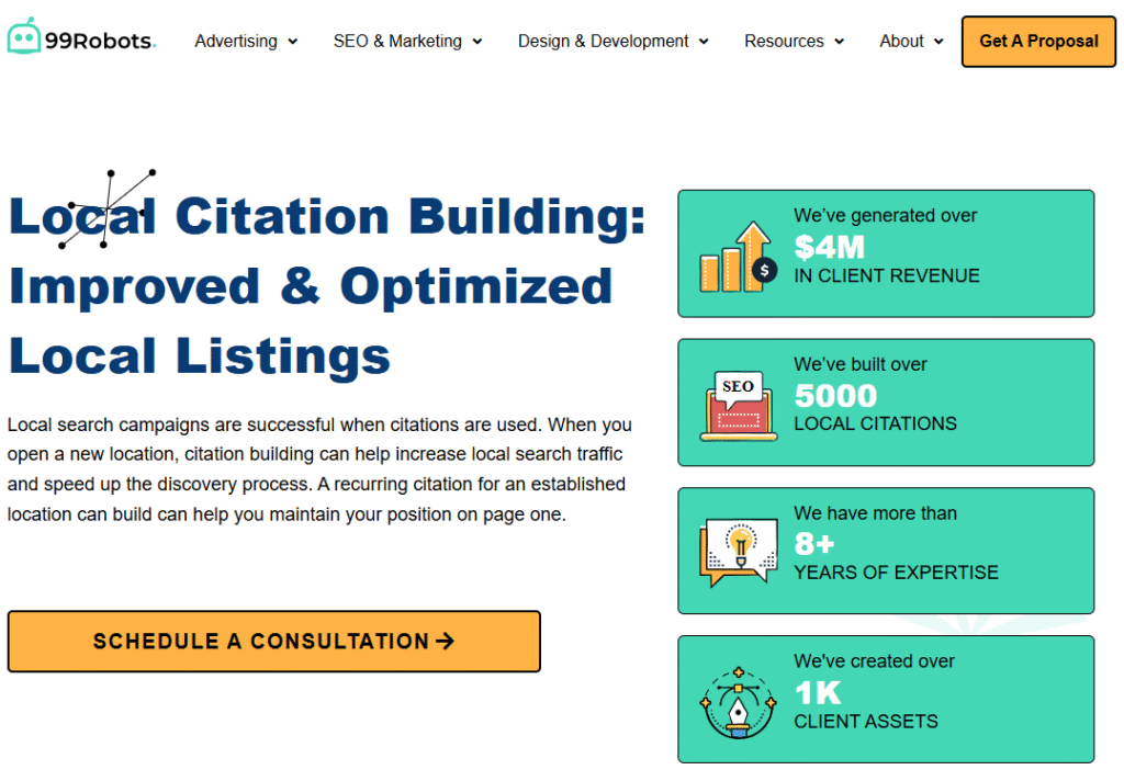 99ROBOTS TOP LOCAL CITATION BUILDING SERVICES