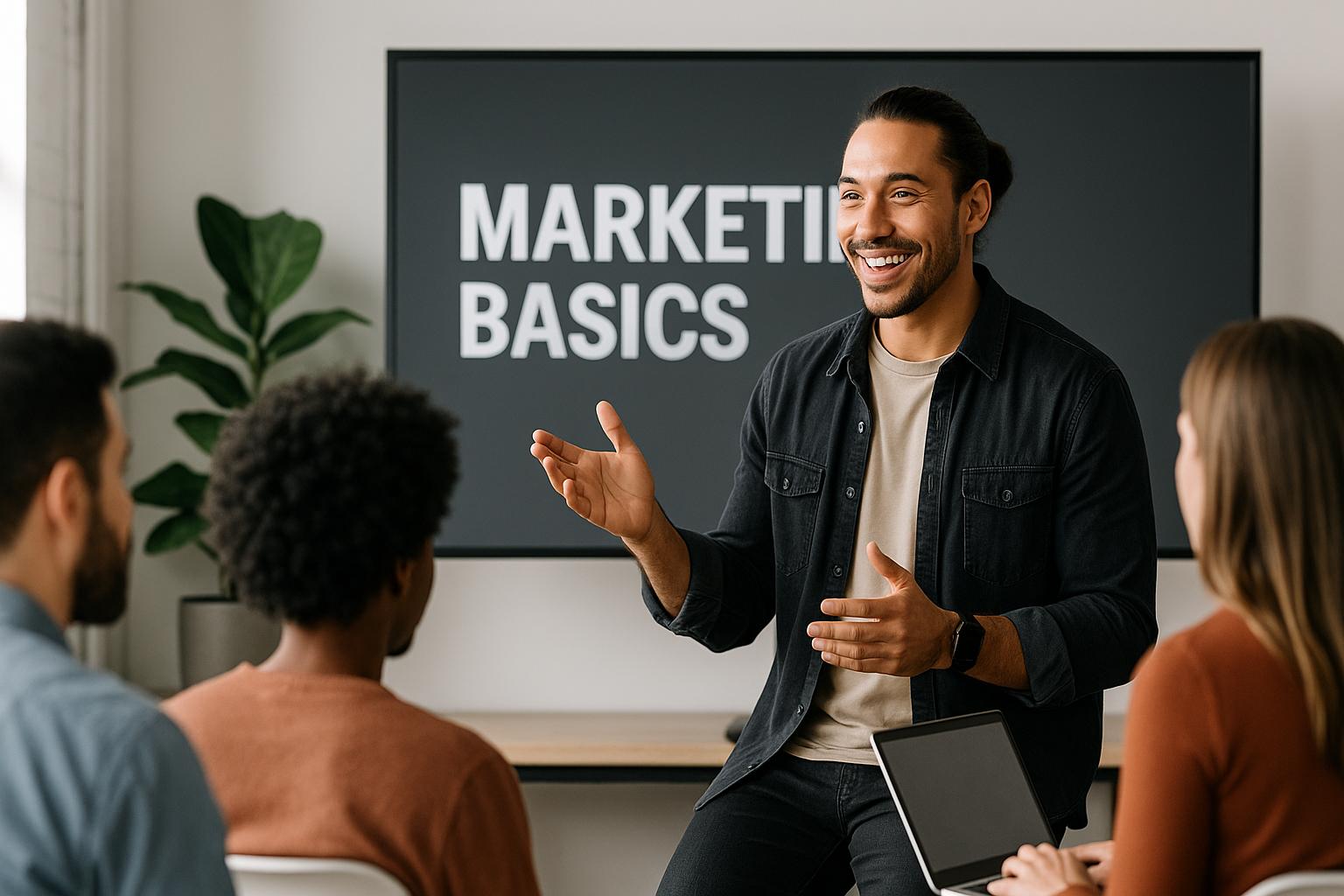 entrepreneur influencers teaching marketing basics