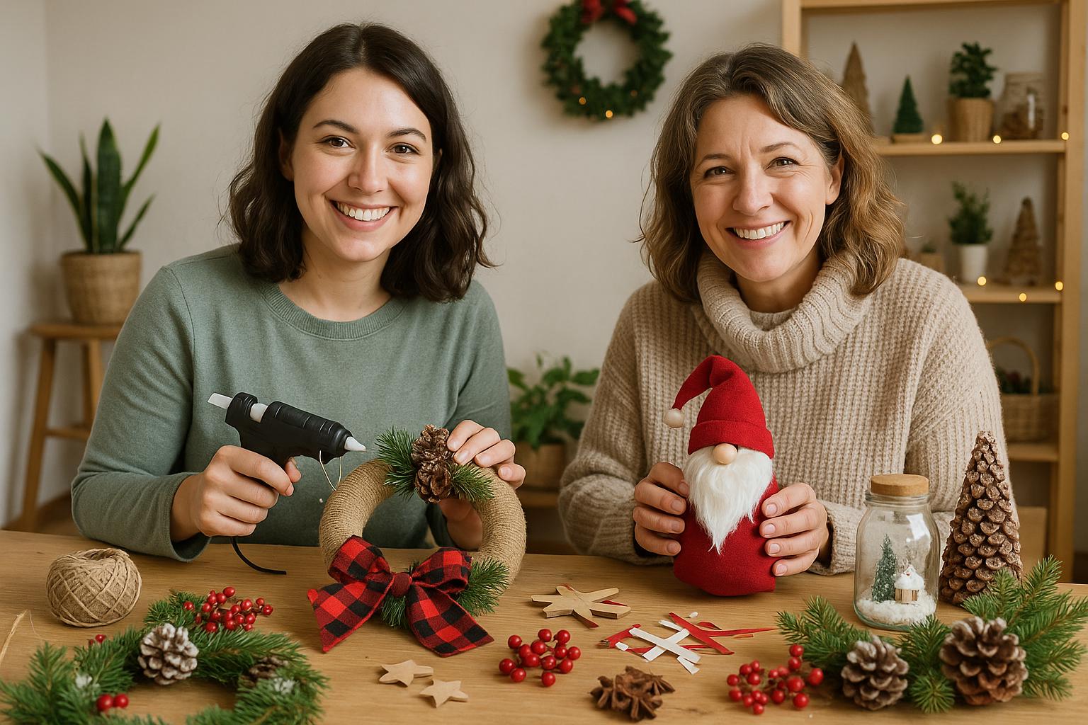 DIY influencers with holiday crafts