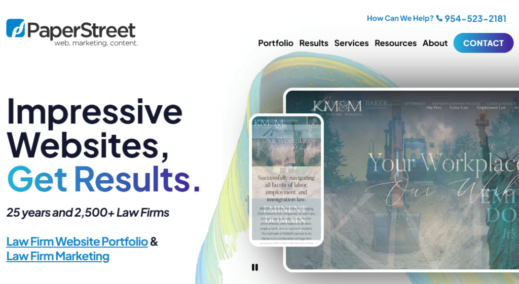 PAPER STREET Top law firm website development services