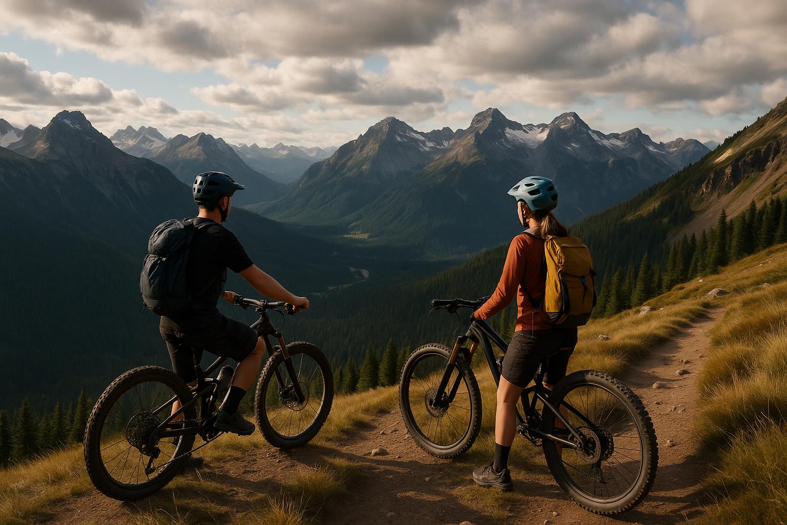 adventure influencers with mountain biking trails