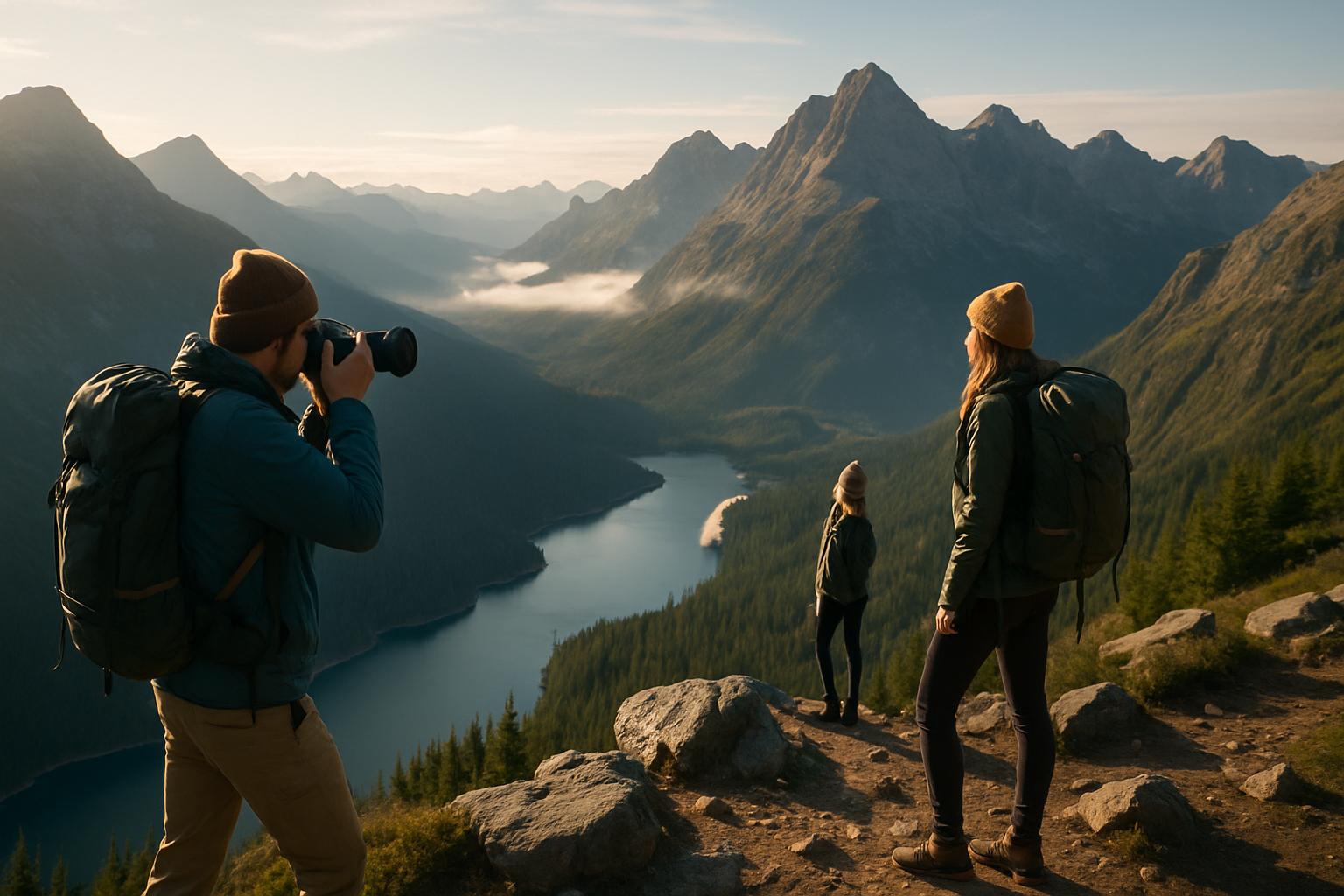 adventure influencers with outdoor photography