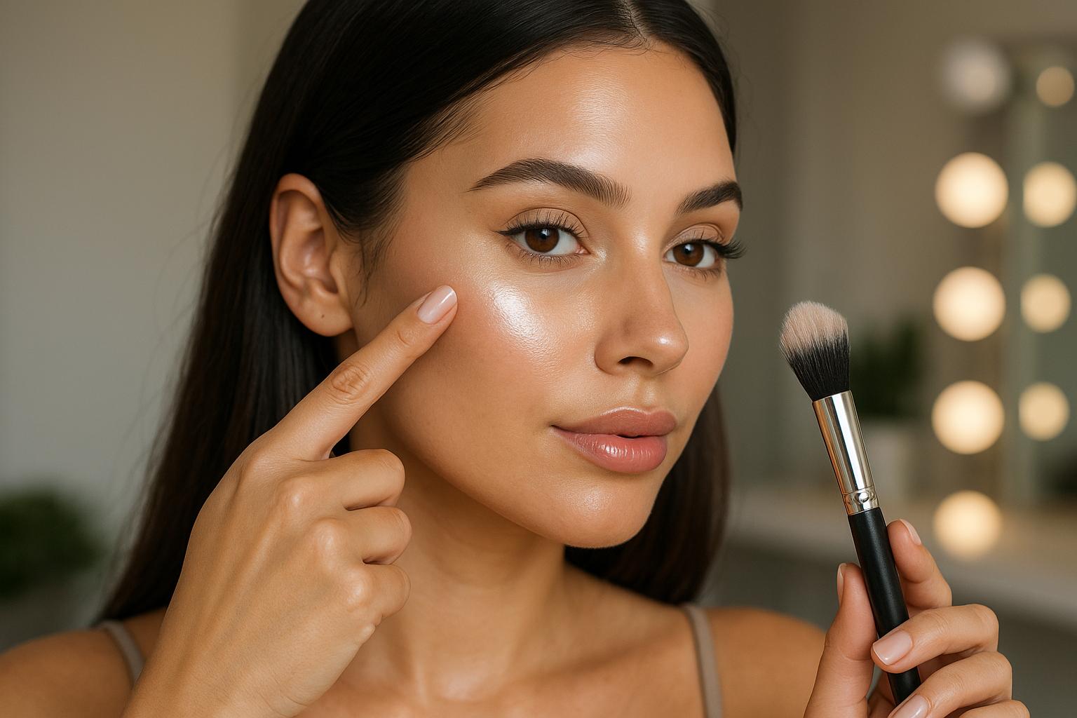 beauty influencers teaching highlight placement