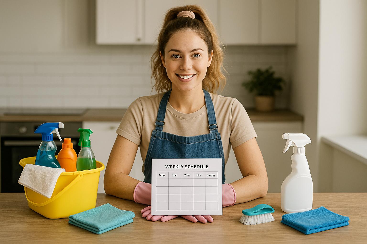 cleaning influencers with weekly schedules