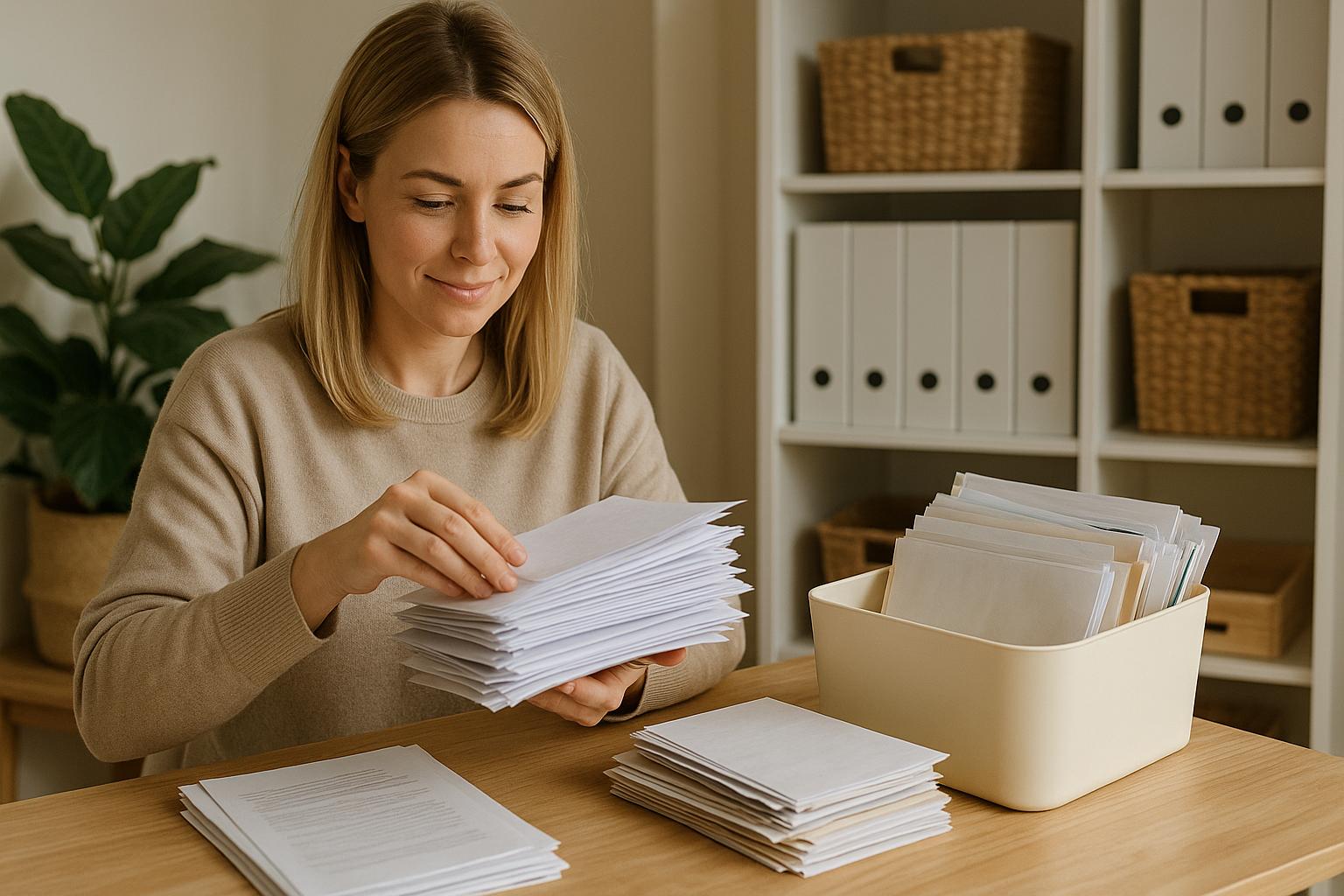 decluttering influencers with paper organization