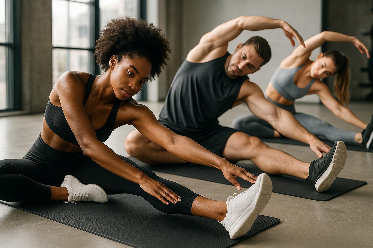 fitness influencers with stretching routines