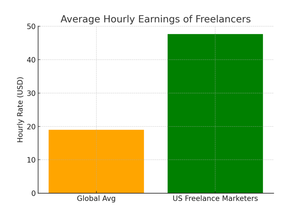 hourly_earnings Freelance marketing platform usage statistics