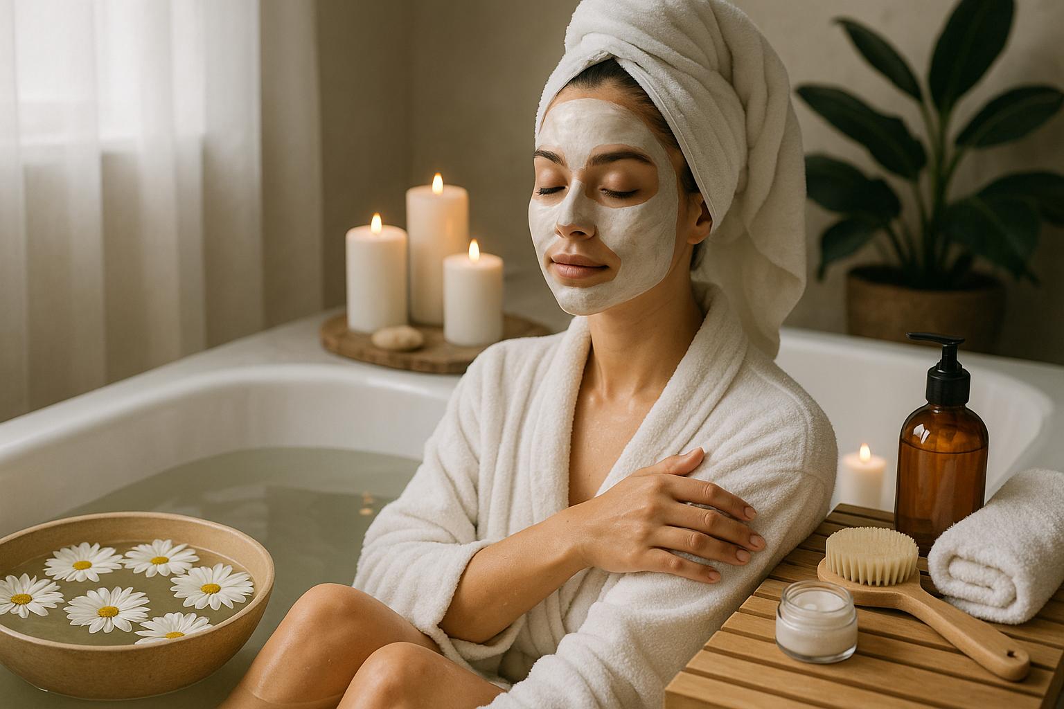 luxury spa day routines at home
