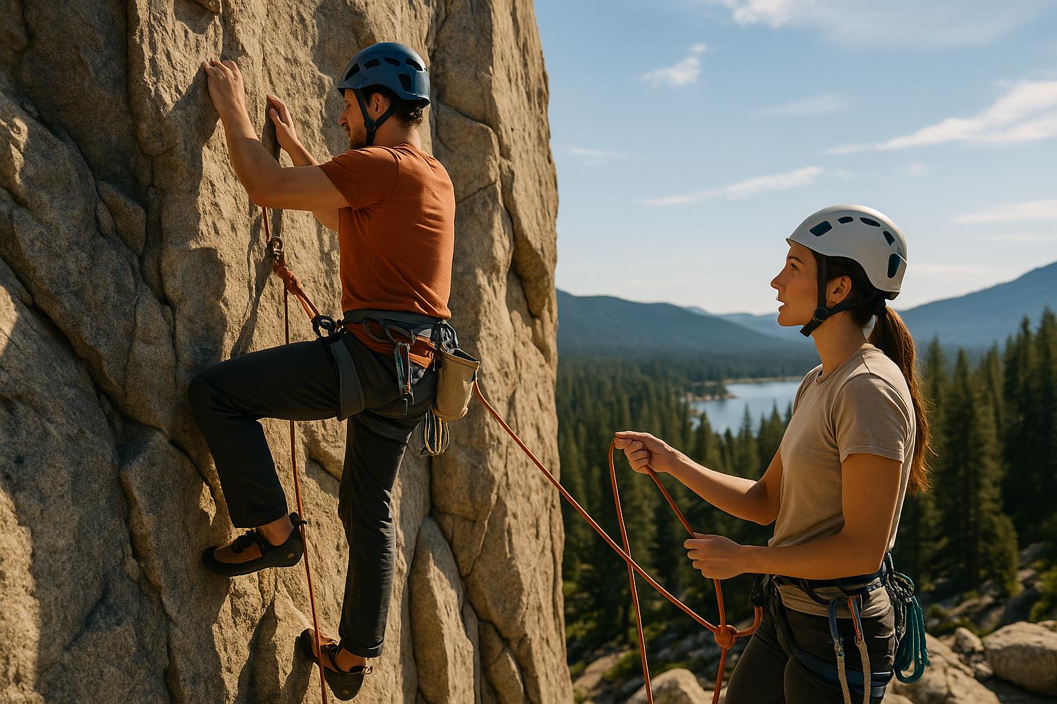 rock climbing influencers with safety tips