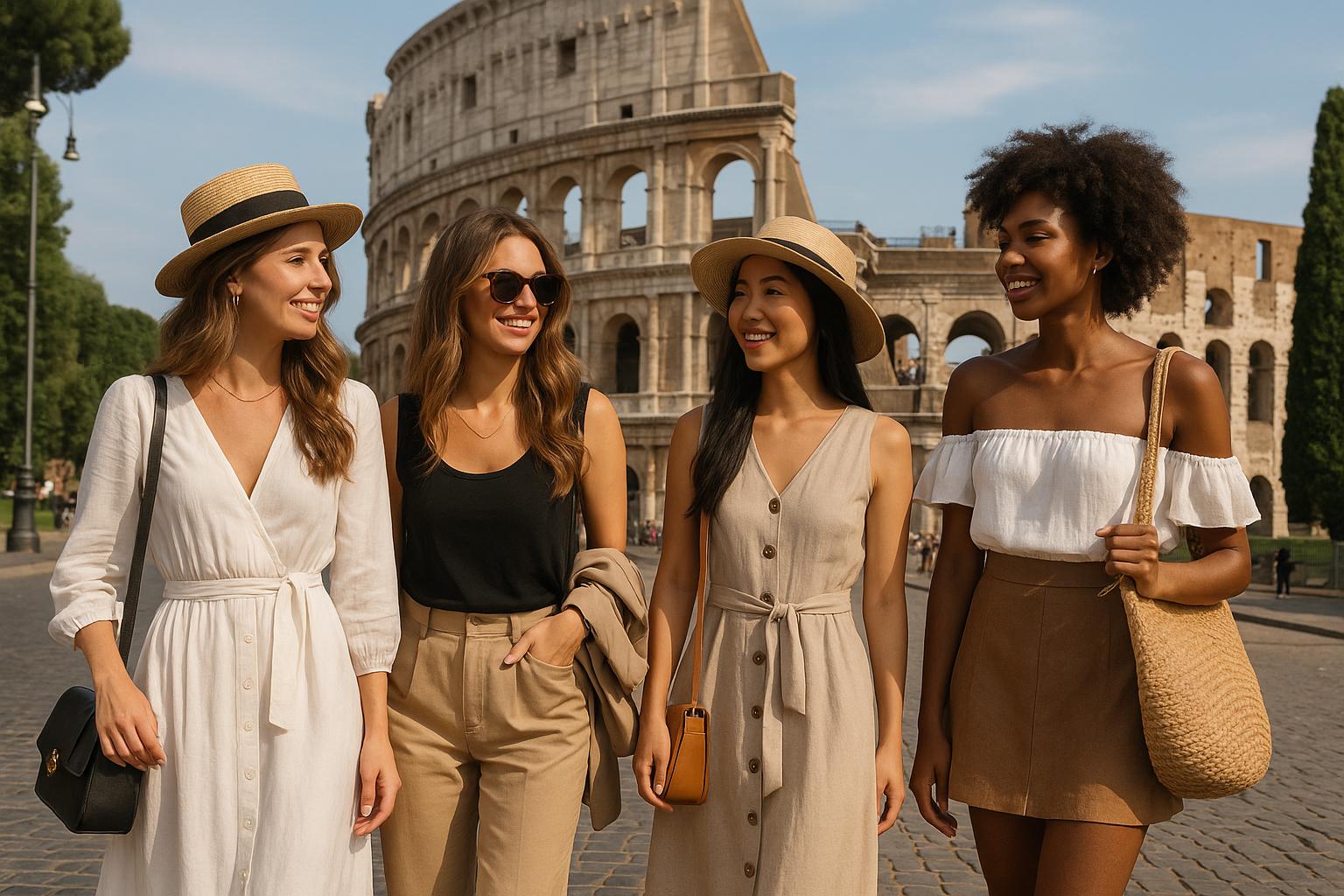 style influencers creating travel outfits