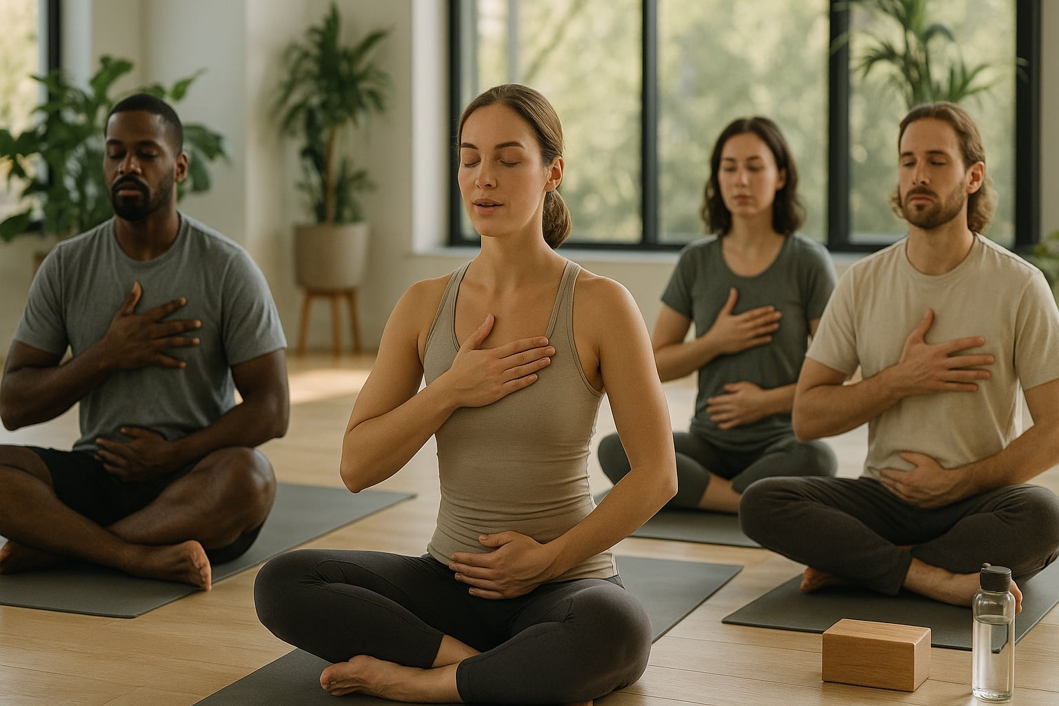 wellness influencers teaching breathing techniques