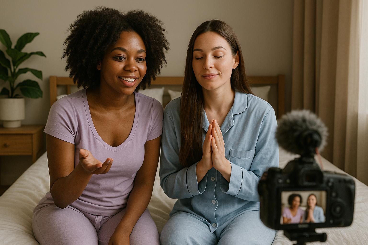 wellness influencers sharing sleep optimization