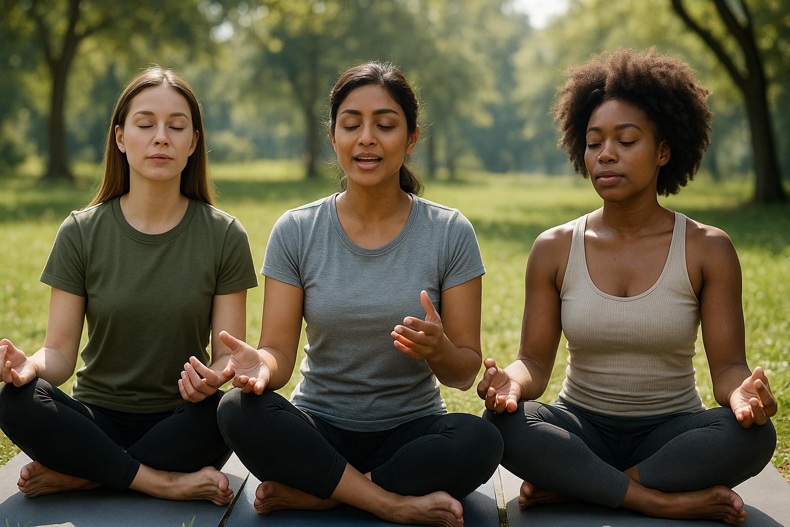 wellness influencers sharing stress management