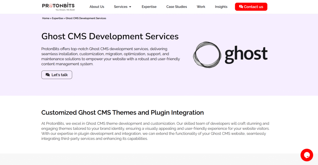 Screenshot 2025 10 15 031628 Ghost CMS development companies