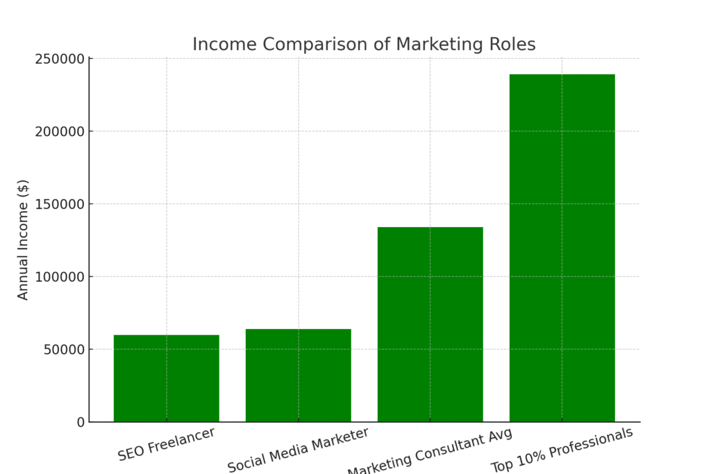 graph4_income_comparison Independent marketing professional income statistics