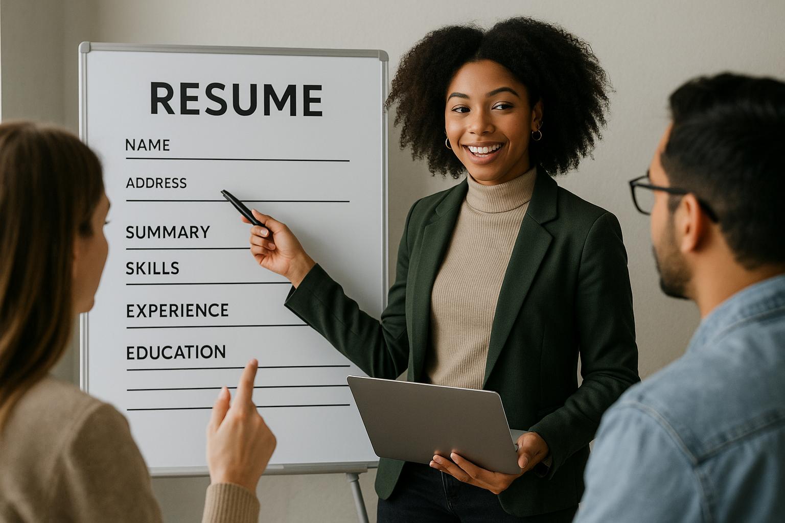 skill influencers teaching resume writing