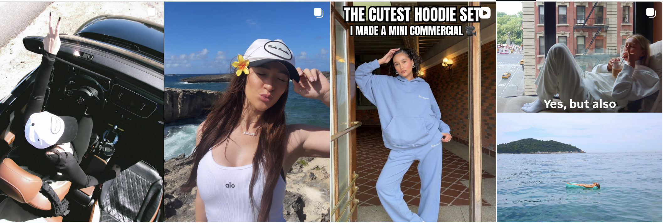 Influencer post from an Amra & Elma gifting campaign