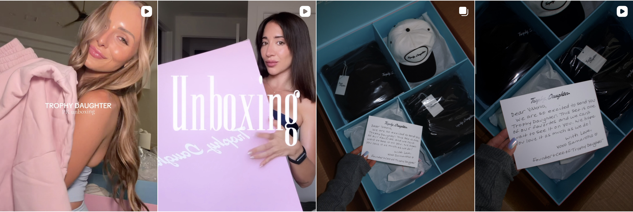 Influencer post from an Amra & Elma campaign