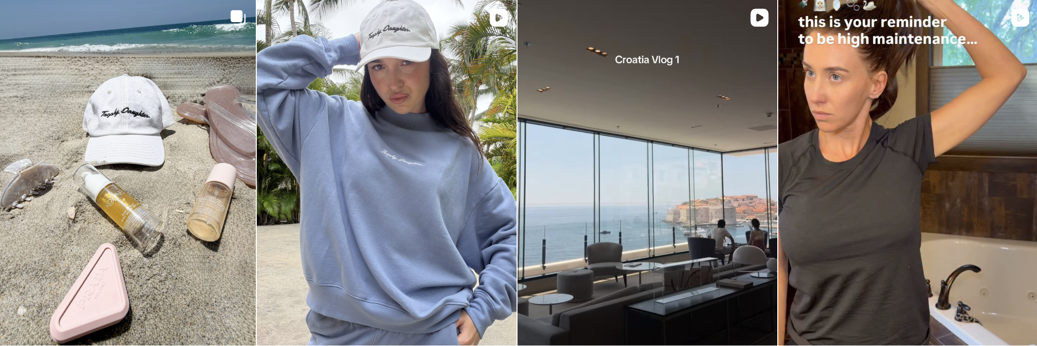 Influencer post from an Amra & Elma campaign