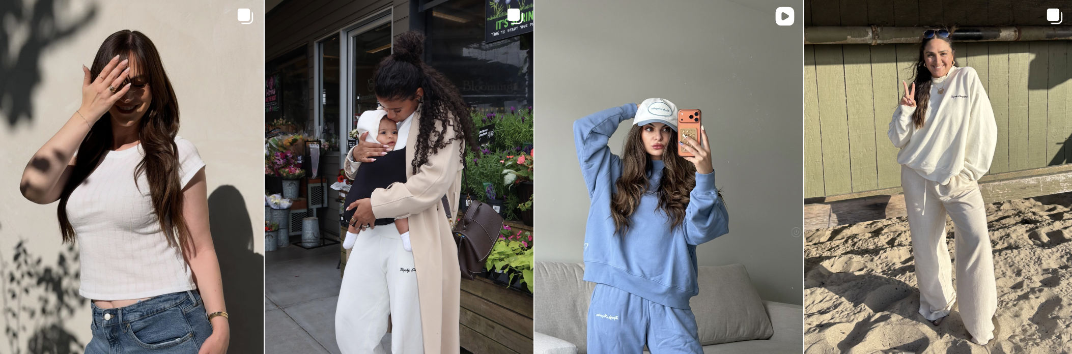 Influencer post from an Amra & Elma campaign