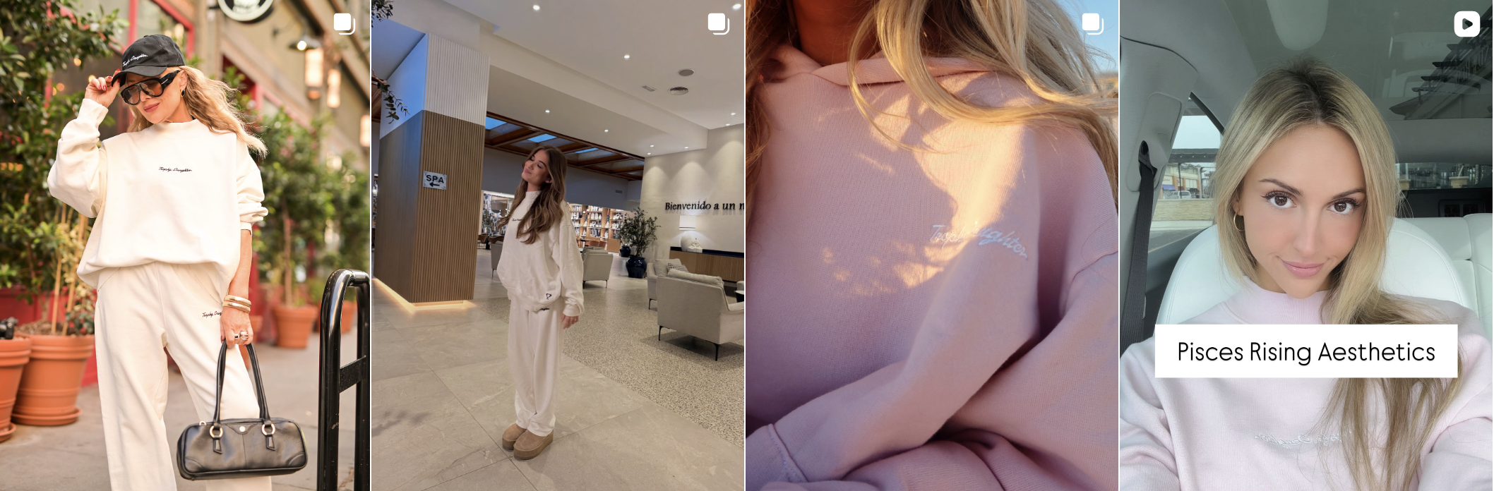 Influencer post from an Amra & Elma campaign
