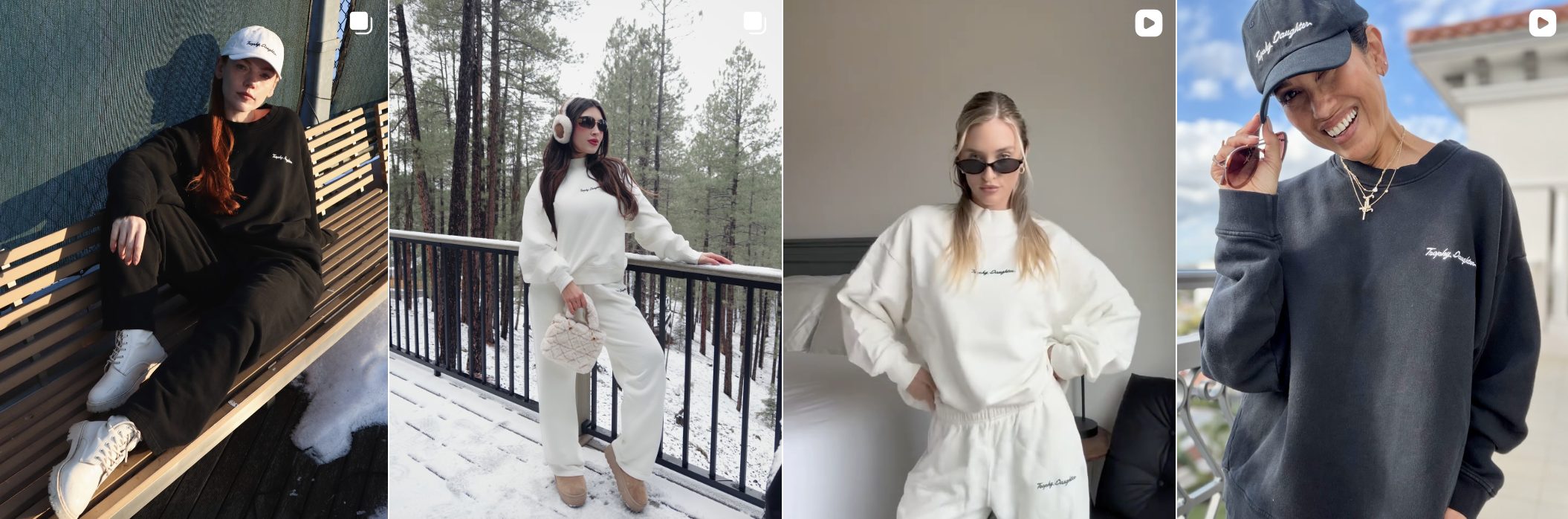 Influencer post from an Amra & Elma campaign