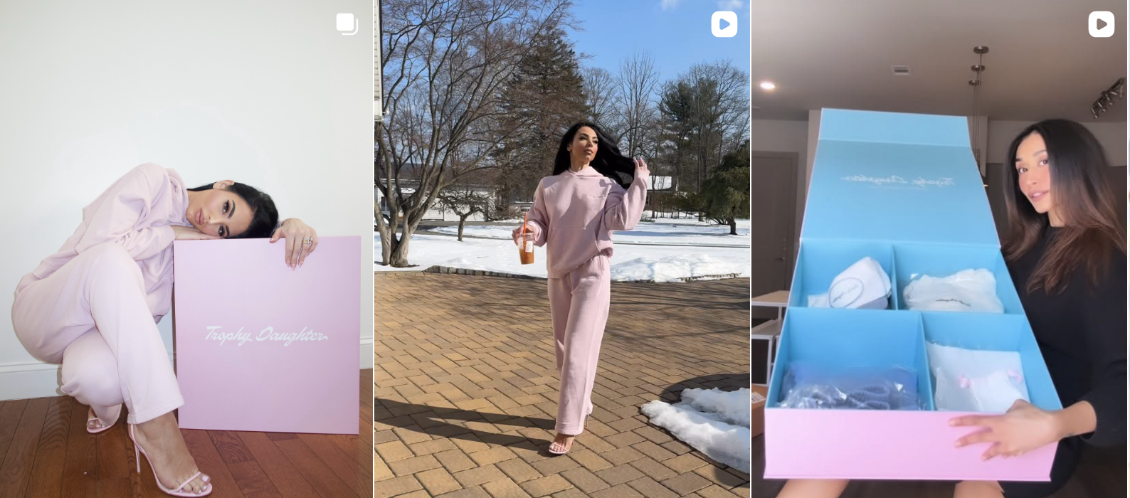 Influencer post from an Amra & Elma gifting campaign