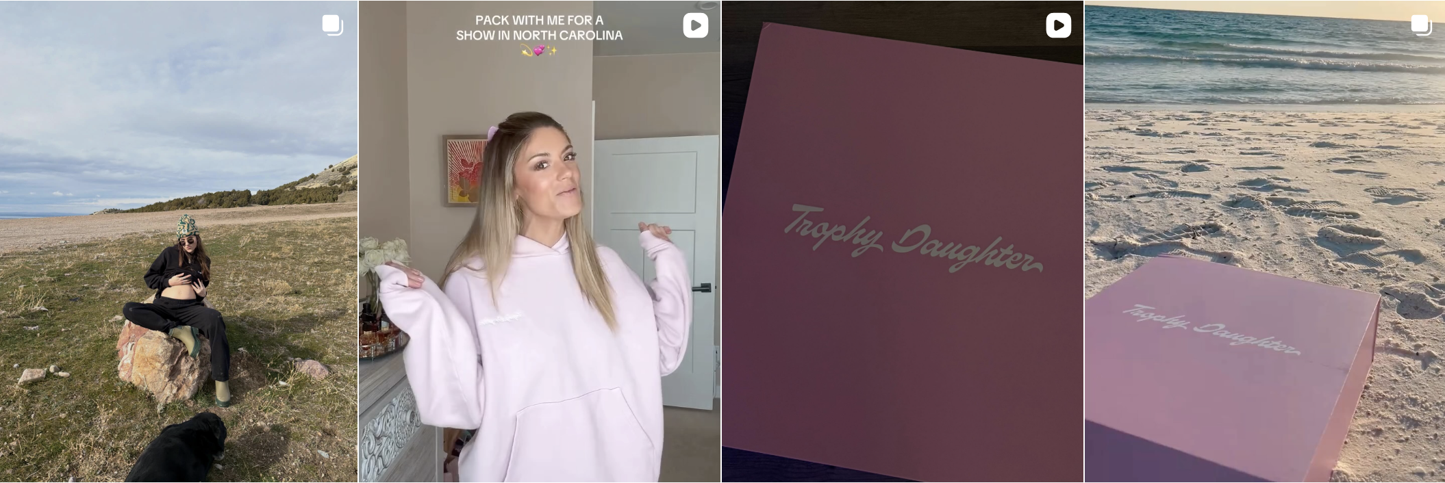 Influencer post from an Amra & Elma gifting campaign